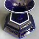 Vintage footed cup bareuther bavaria, cobalt and gold porcelain, 1st year.