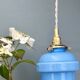 Vintage blue opaline suspension globe