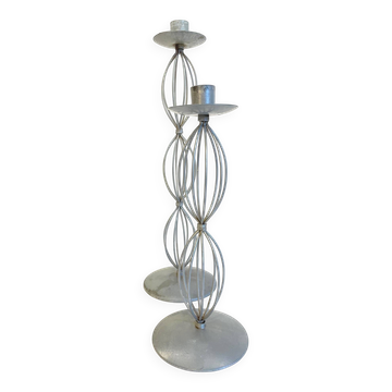 Geometric metal candle holders