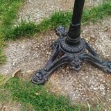 Antique bistro table with marble-decorated top