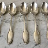 Set of 8 large silver spoons 30s