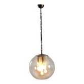 Suspension vintage en métal et verre, design italien, années 1960