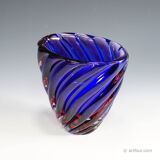 Ribbed submerged vase Murano Archimede Seguso 1950s