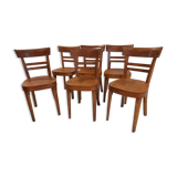 Suite de 6 chaises de bistrot Fischel 1930
