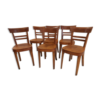 Suite de 6 chaises de bistrot Fischel 1930