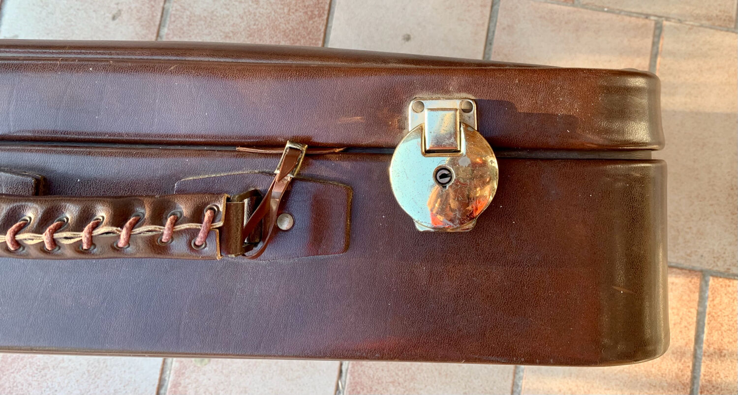 Antique leather suitcases