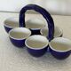 Cobalt Blue Egg Cup Service in earthenware by Georges Dreyfus workshop circa 1900