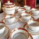 Vilatte Limoges Porcelain Coffee Service 13 Pieces, 11 People 1950