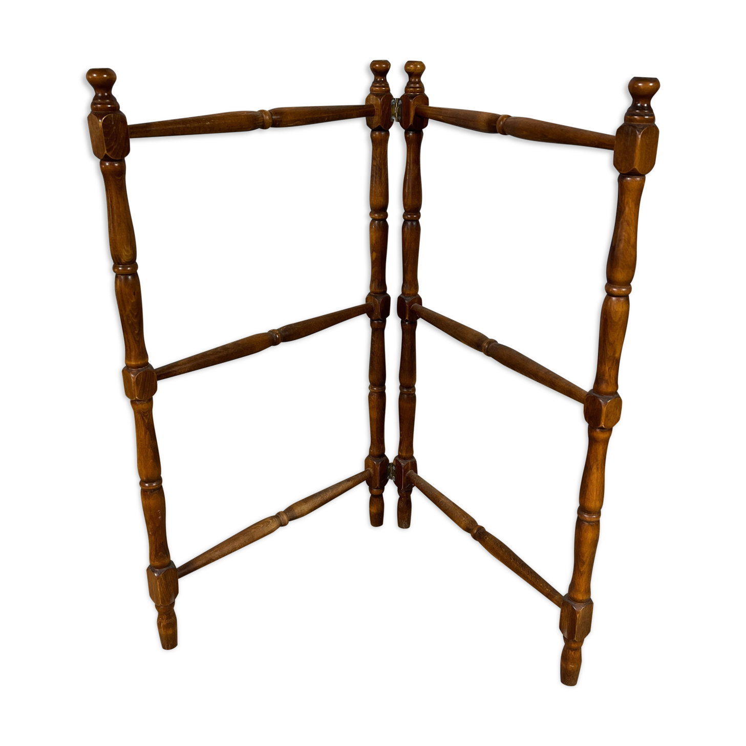 Antique wooden towel rack