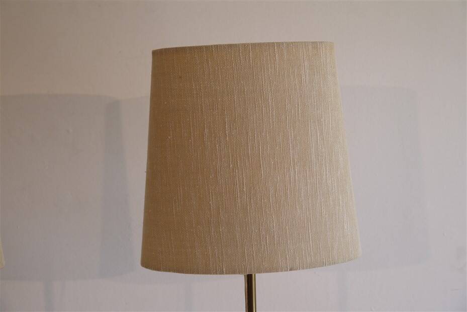 Pair of vintage Scandinavian brass lamps 1970