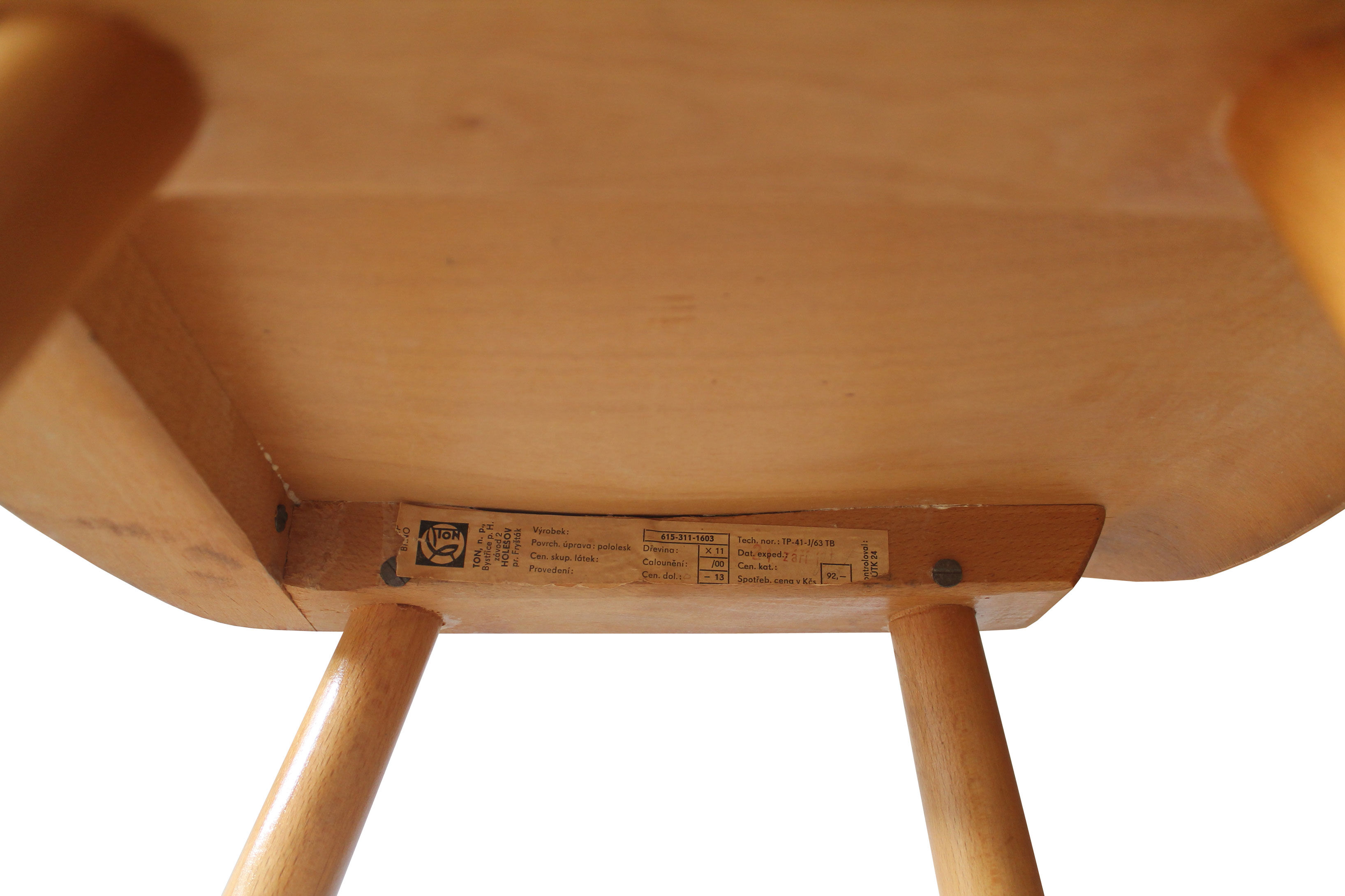 Paire de chaises de salle à manger mid century des années 1960 par ton