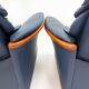 Ekornes Stressless — Pair of Adjustable Swivel Armchairs — Blue Leather