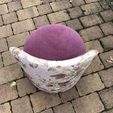 Mid-century armchair with floral pattern, 1970s
