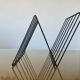Z magazine holder in black lacquered metal 70s