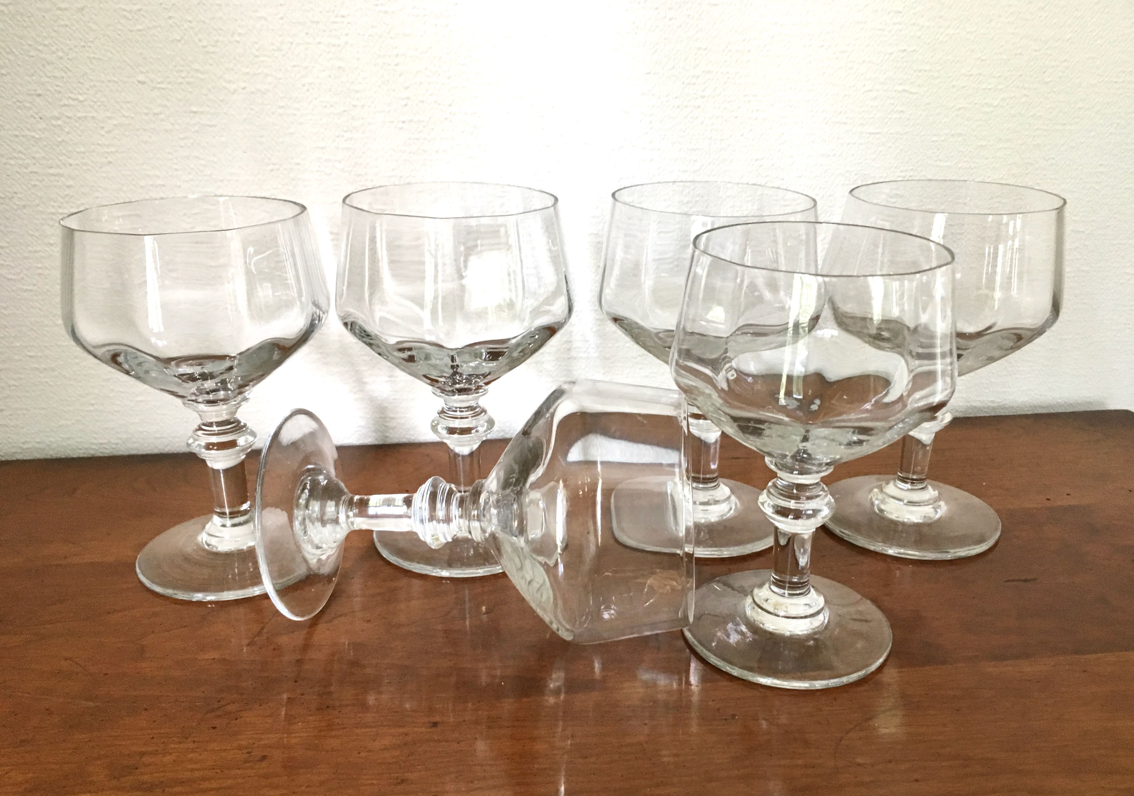 Set de 6 verres en cristal pour vin ou champagne