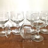 Set of 6 crystal glasses for wine or champagne