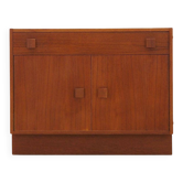 Danish Veneered Cabinet with Drawer, 1960s