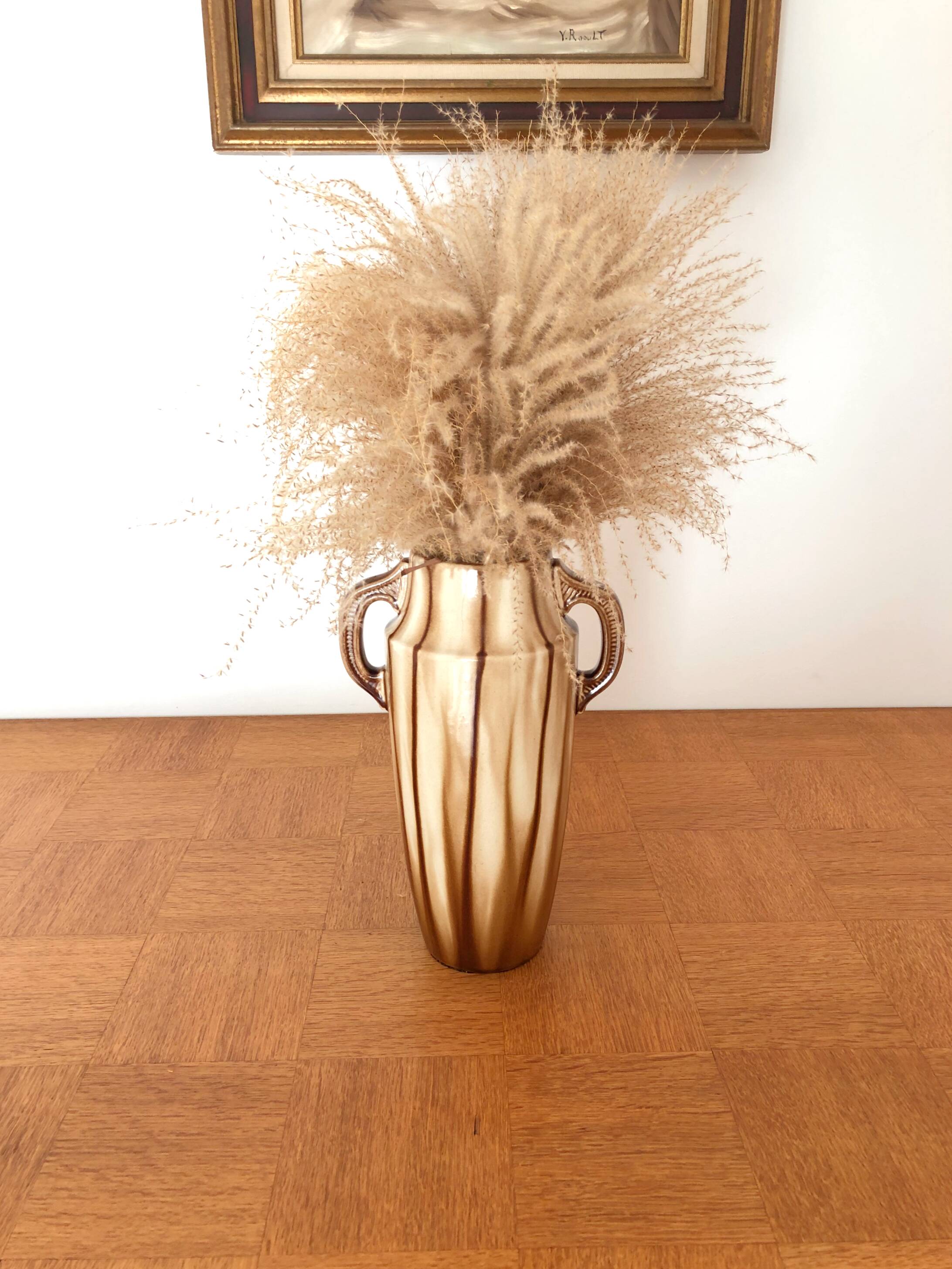 Art Deco slip vase, signed Louis Gueule