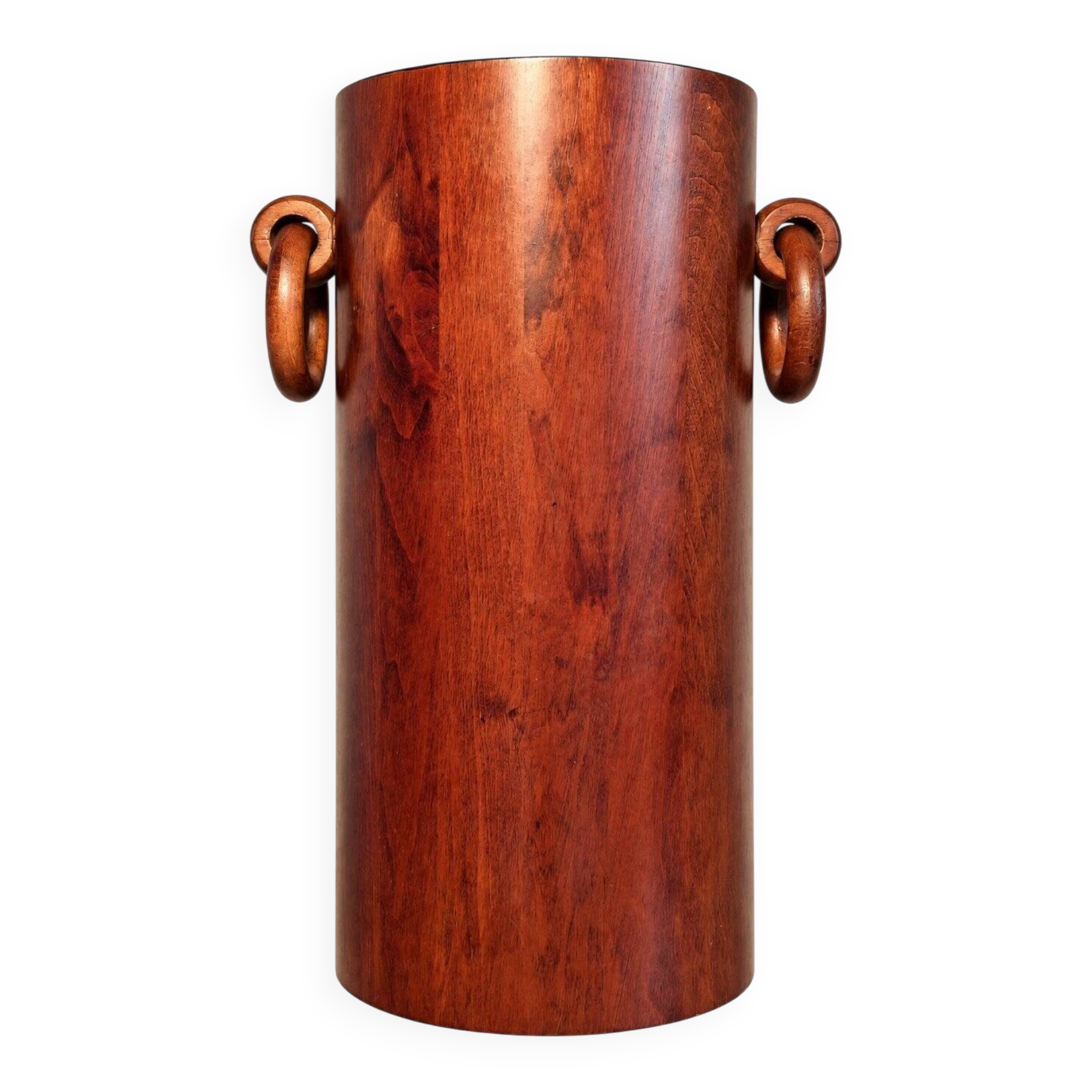 Brutalist/mid-century umbrella stand in walnut – Design 1950-70