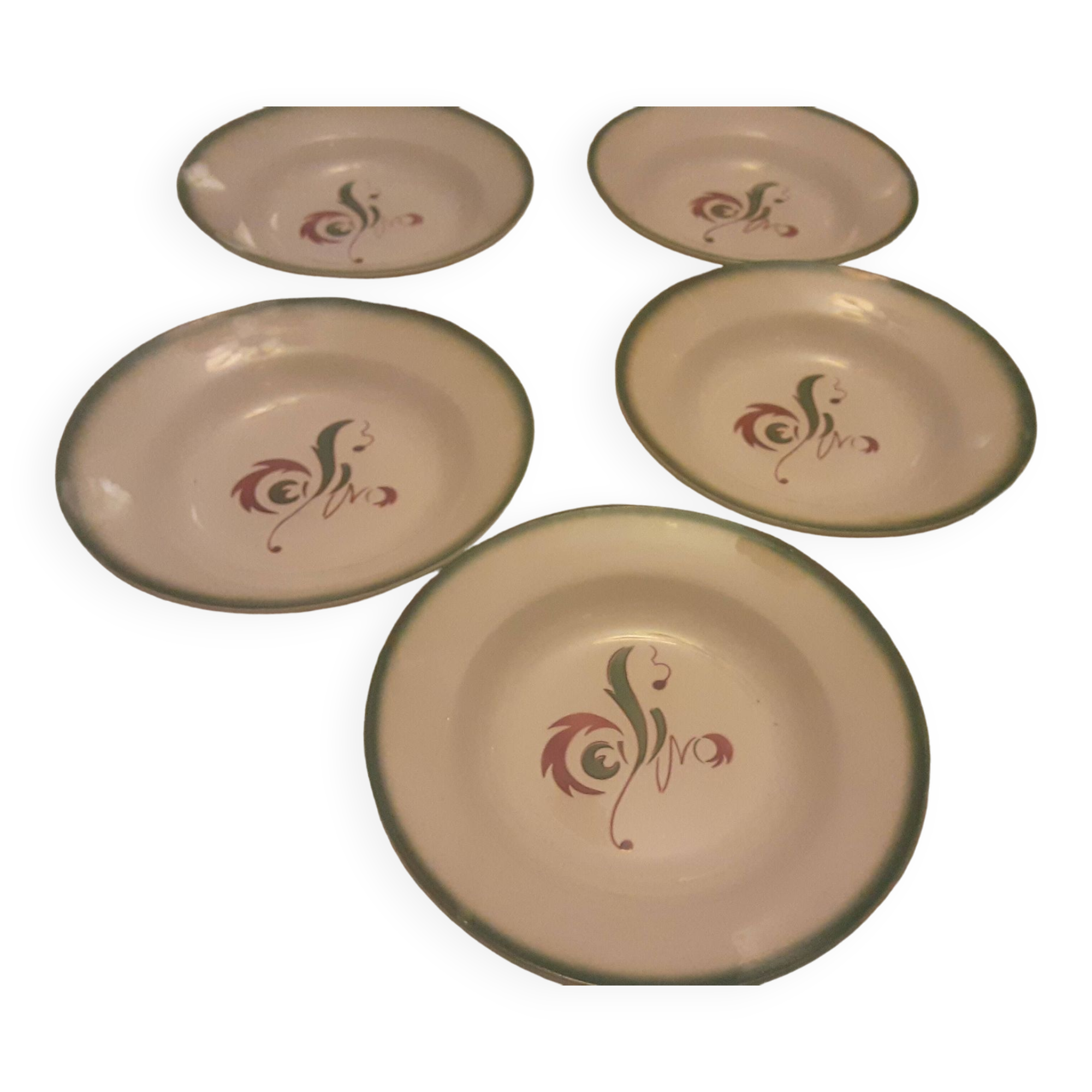 5 hollow plates digoin faience advertising casino savings model