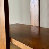 Art Deco Side Table with double top in walnut