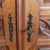 Antique Gothic style walnut wardrobe 19th century
