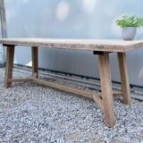 Farmhouse table walnut stripped 200 cm