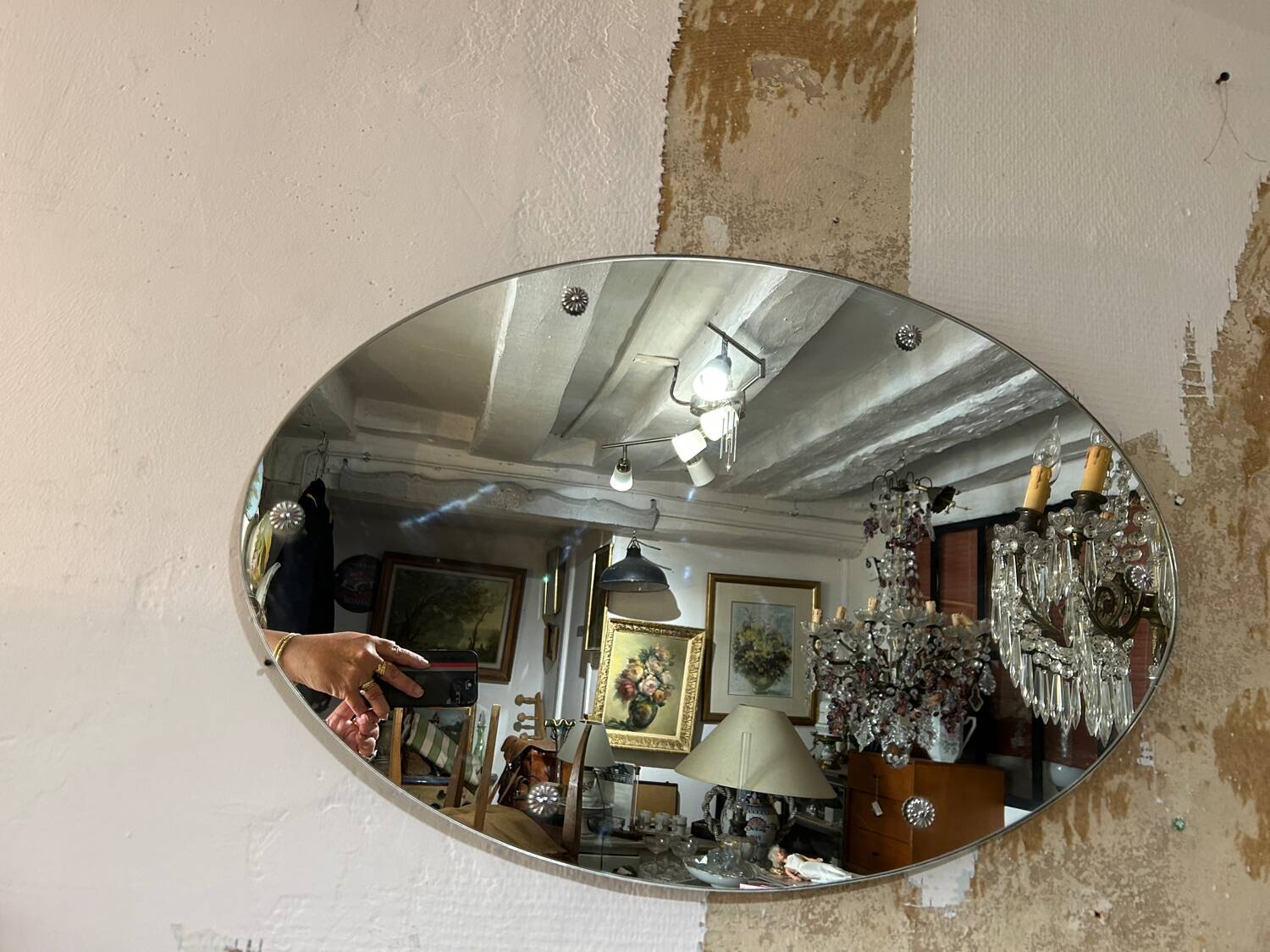 Miroir vintage ovale