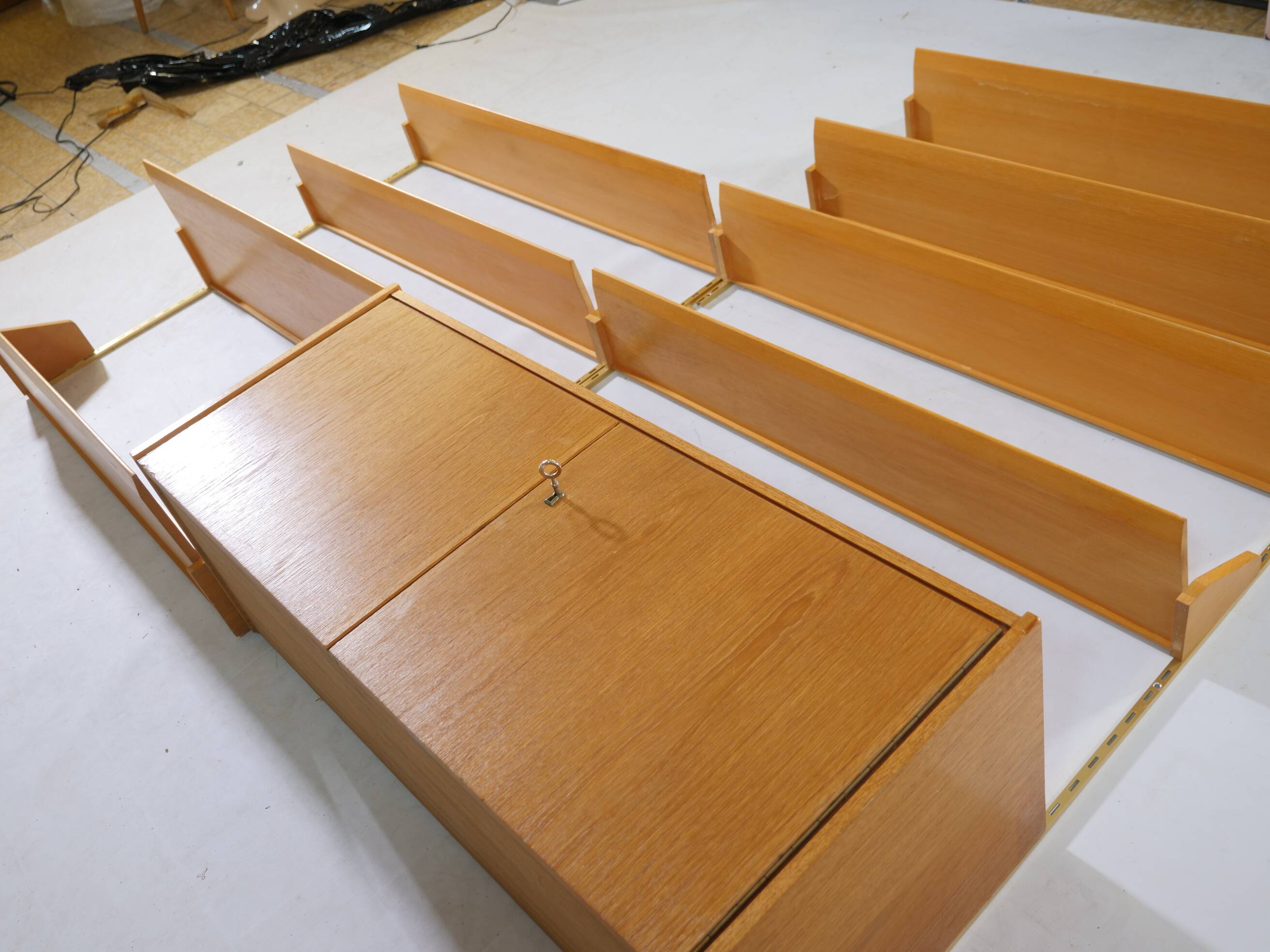 Design shelving system shelf teak wall shelf WK furniture 50s 60s