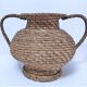 Vase in straw and plant fibers French folk art mid-twentieth century