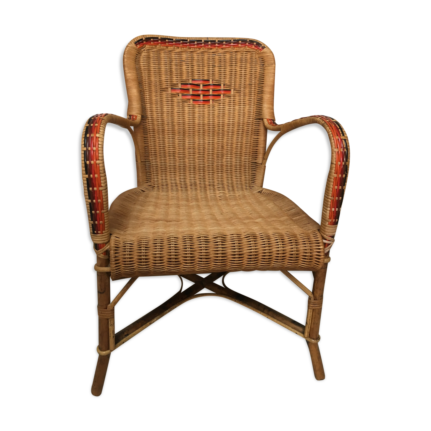 Wicker armchair