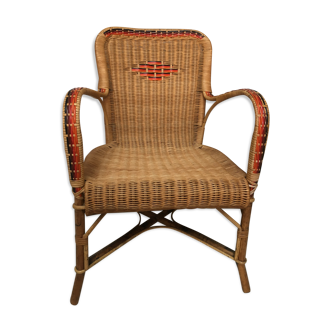 Wicker armchair