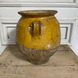 Confit pot in yellow glazed terracotta late 19th century