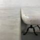 Set of two bistro tables in marble and wrought iron