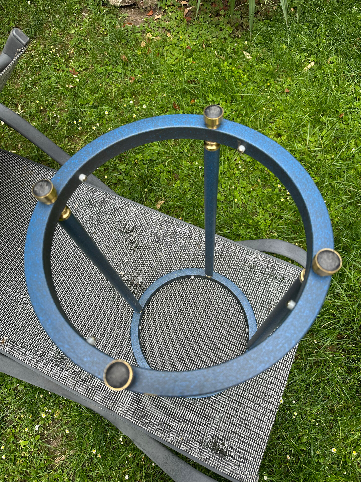 Metal side table