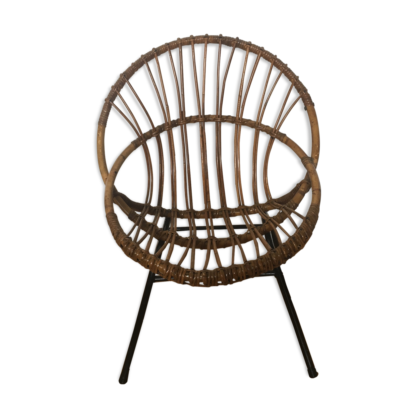 Fauteuil nid en rotin