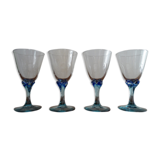 4 vintage Arc France wine glasses
