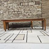 Lot deux bancs de ferme sapin vintage