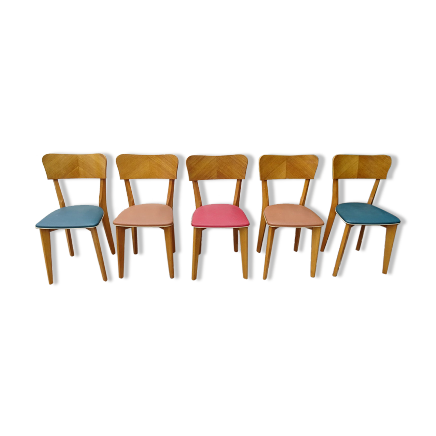 Set of 5 compass foot chairs