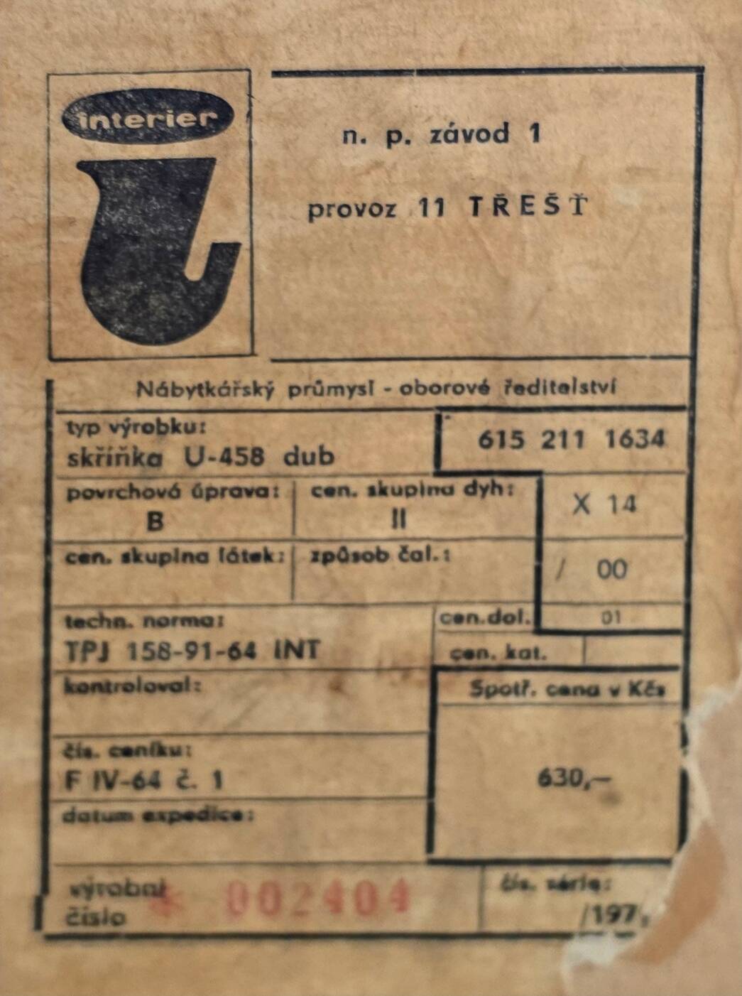 Sideboard by Jiri Jiroutek for Interior Prague, 1960s