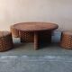 Table basse et tabourets en corde