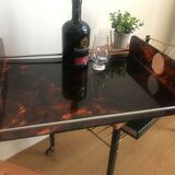 Tray in lucite tortoiseshell way circa 1970