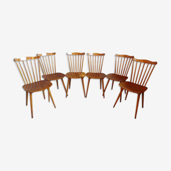 Suite 6 chaises Baumann menuet