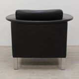 Black leather armchair by Kusch+Co