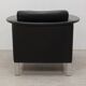 Black leather armchair by Kusch+Co