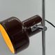 Stralux SZ 21 desk lamp, brown lacquer and chrome, 1970s.