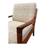 Fauteuil Senator en laine beige teck par Ole Wanscher pour Cado