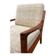 Senator armchair beige wool teak by Ole Wanscher for Cado