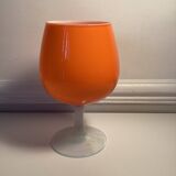 Vase, orange glass pot cover