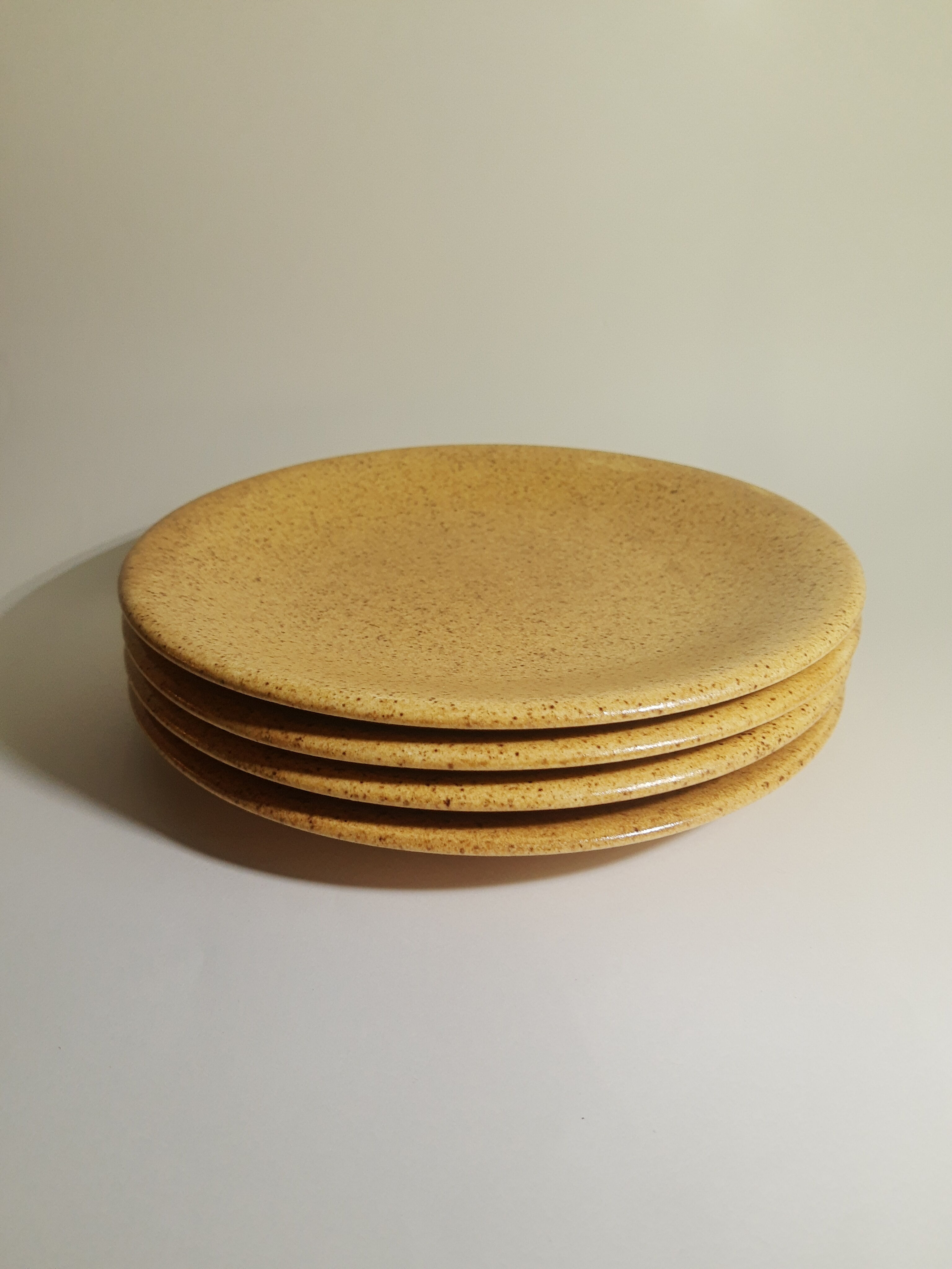 Set of 4 dessert plates in Chantilly France vintage stoneware